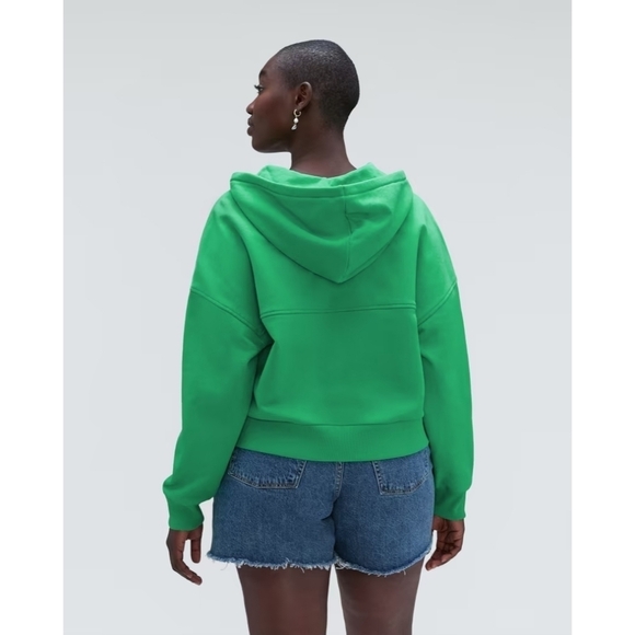 Everlane Sweatshirt Womens Green Mint The Track Hoodie Pullover Fleece - Picture 1 of 12